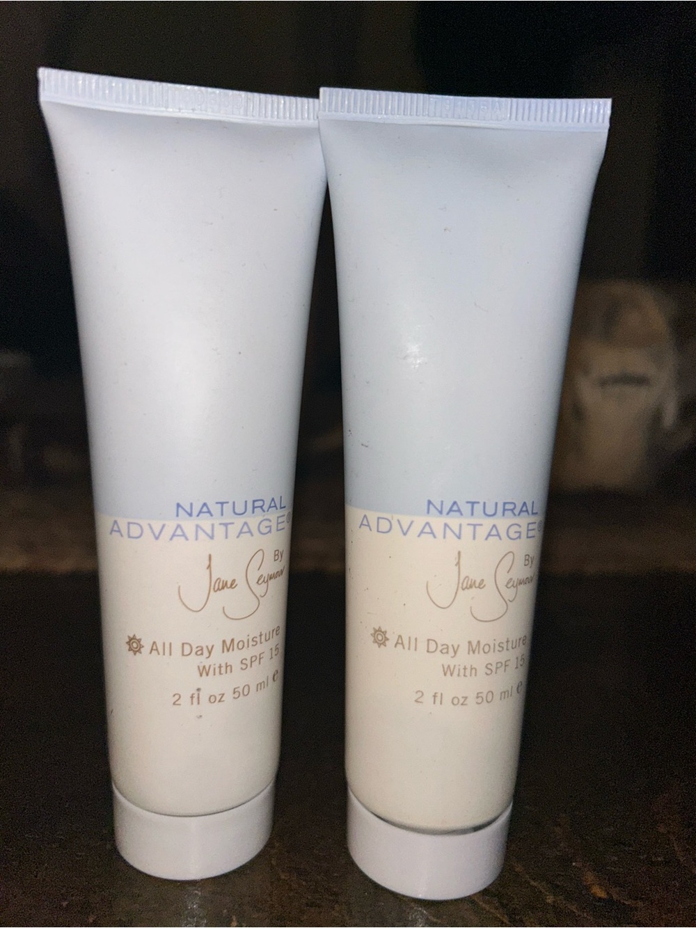 Lot Of 2 Natural Advantage By Jane Seymour All Day Moisture SPF 15 - 4 oz - NEW